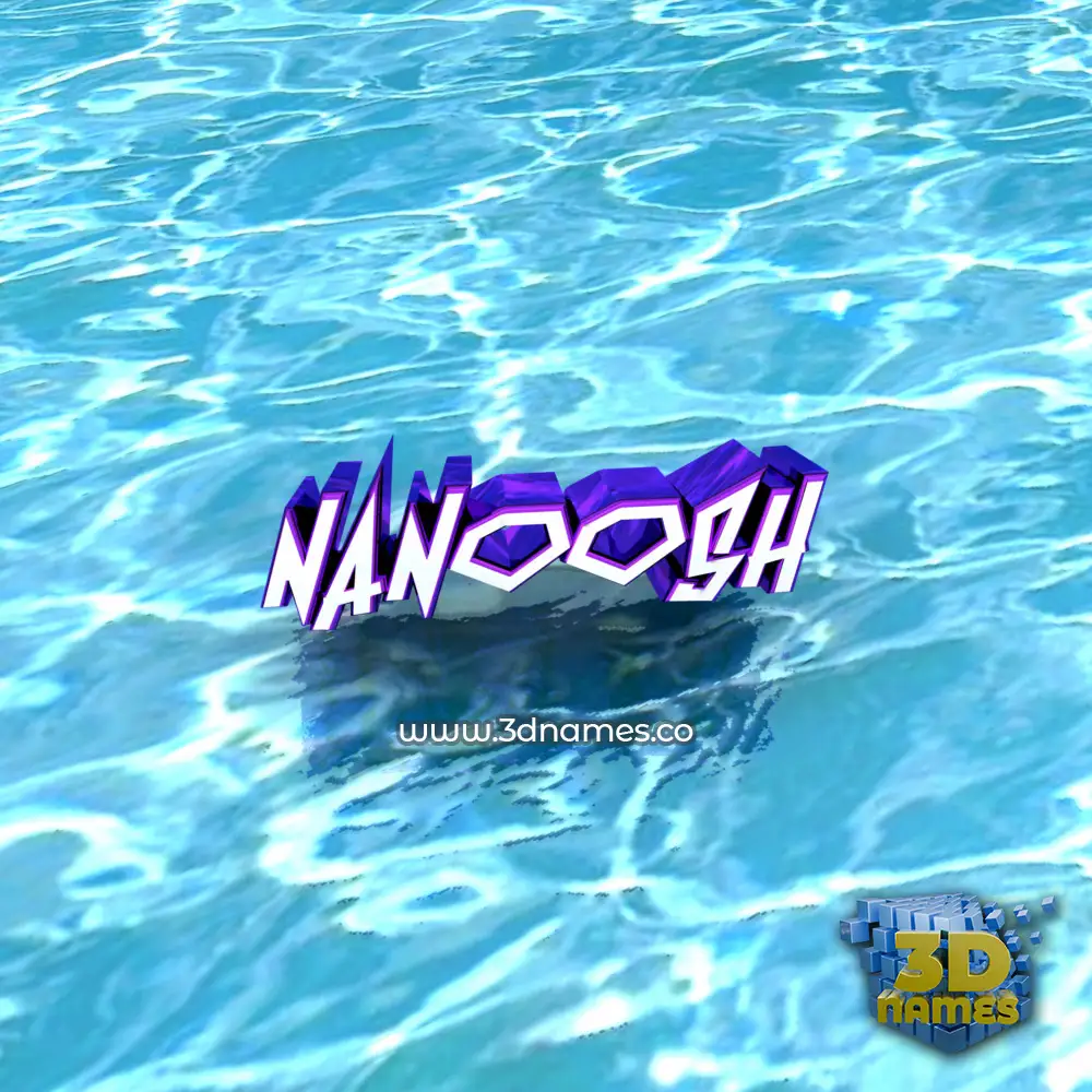 nanoosh in Water style - 3D name wallpaper
