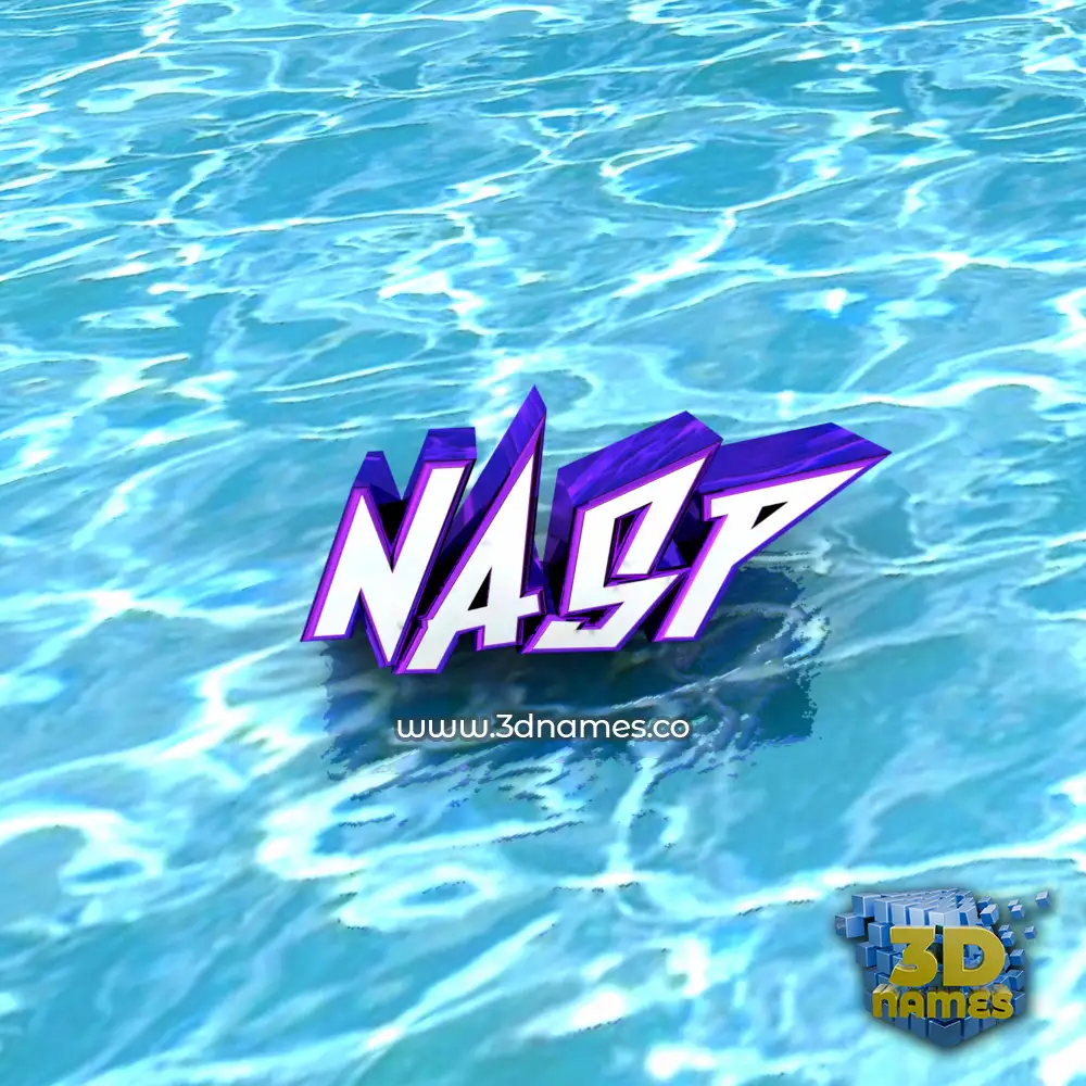 nasp in Water style - 3D name wallpaper