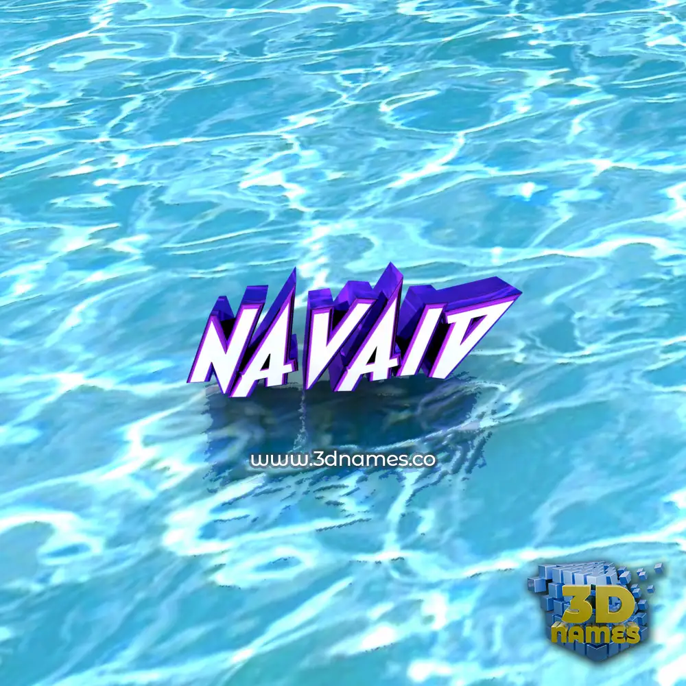 navaid in Water style - 3D name wallpaper