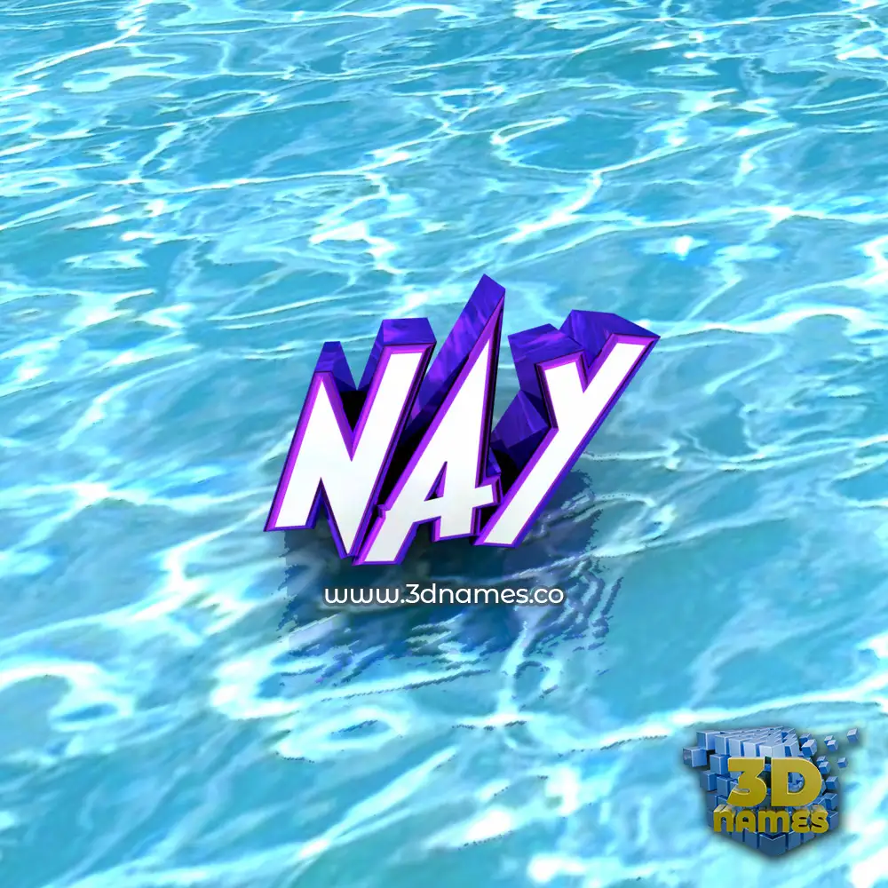 nay in Water style - 3D name wallpaper