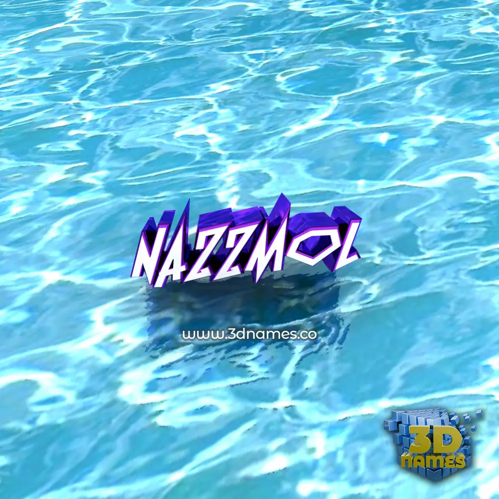 nazzmol in Water style - 3D name wallpaper