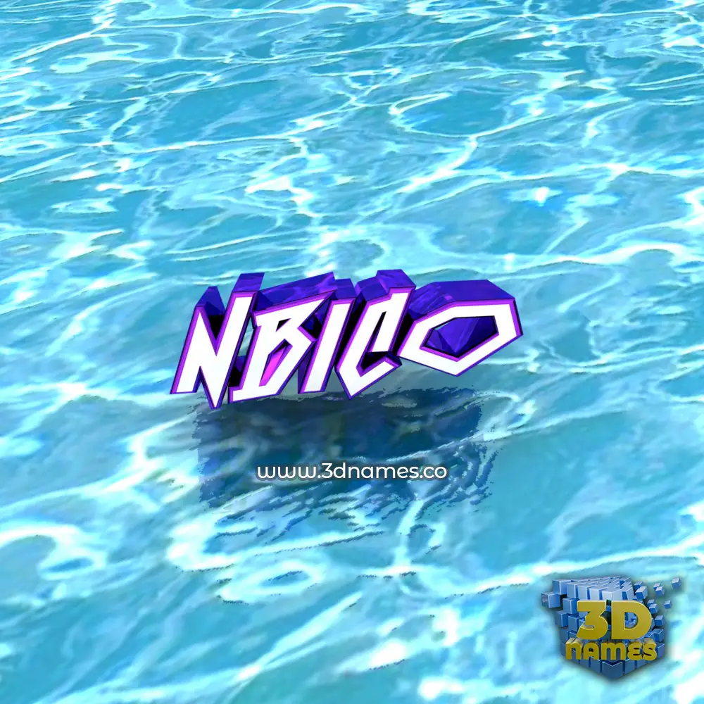 nbico in Water style - 3D name wallpaper