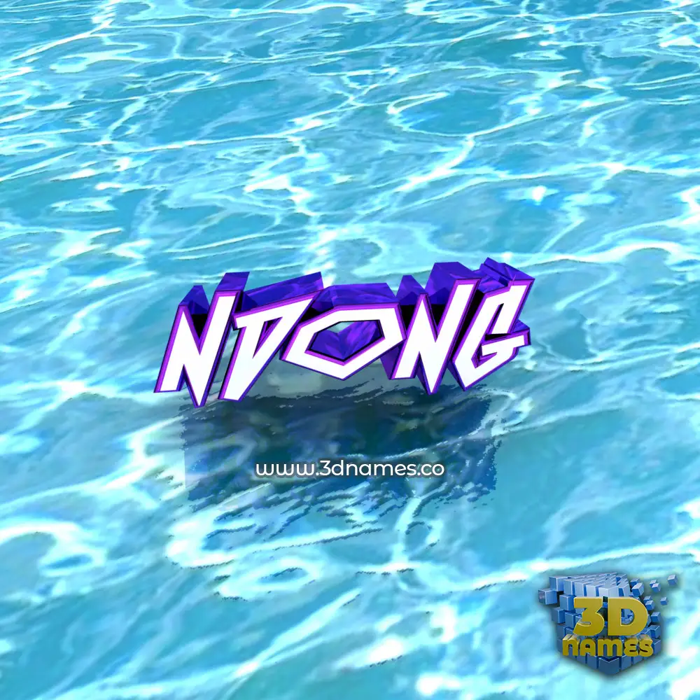 ndong in Water style - 3D name wallpaper