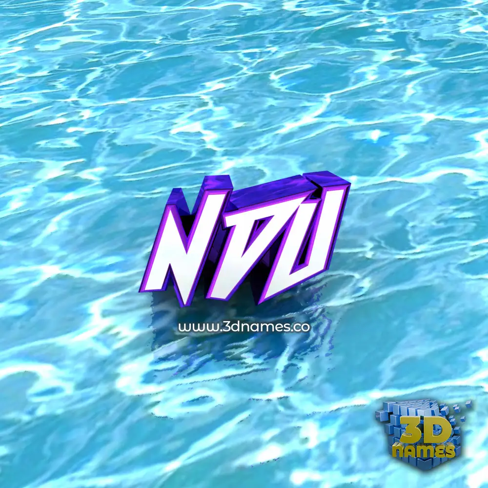 ndu in Water style - 3D name wallpaper