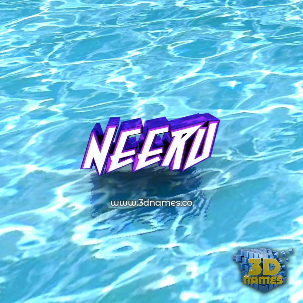 neeru in Water style - 3D name wallpaper