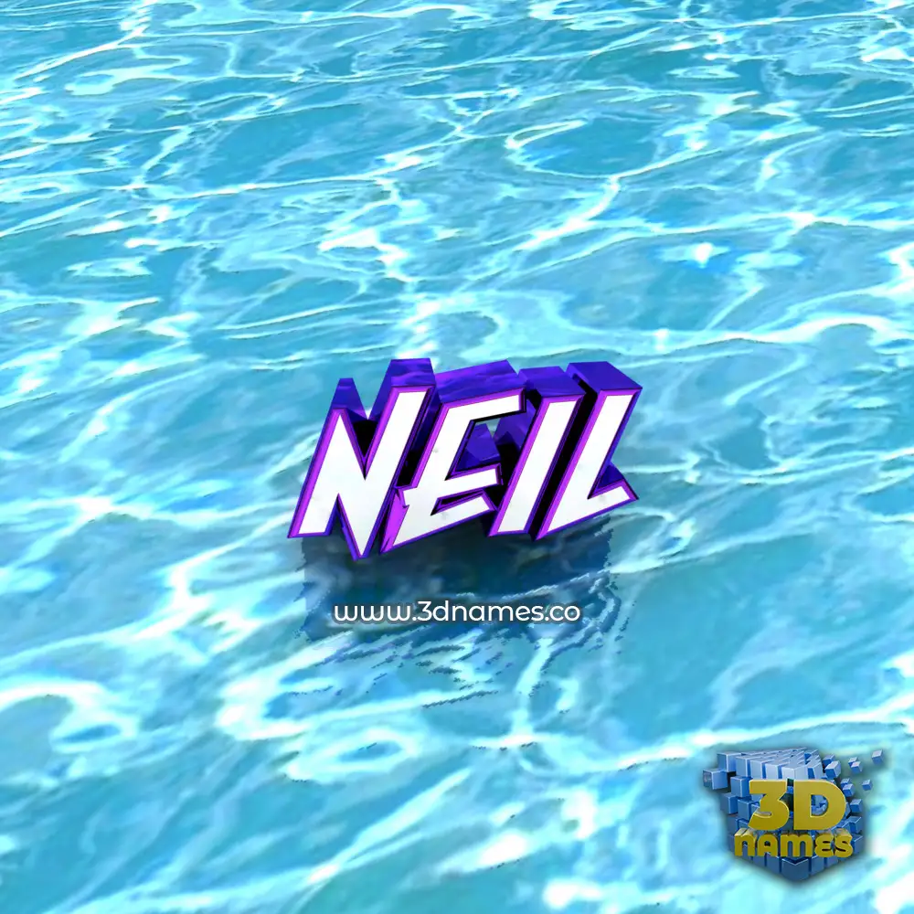 neil in Water style - 3D name wallpaper
