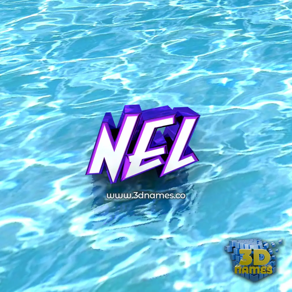 nel in Water style - 3D name wallpaper
