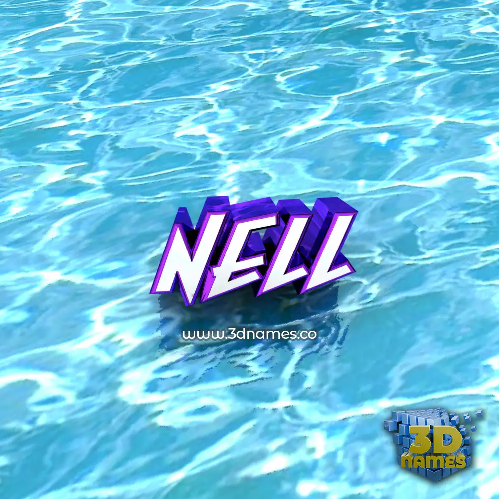 nell in Water style - 3D name wallpaper