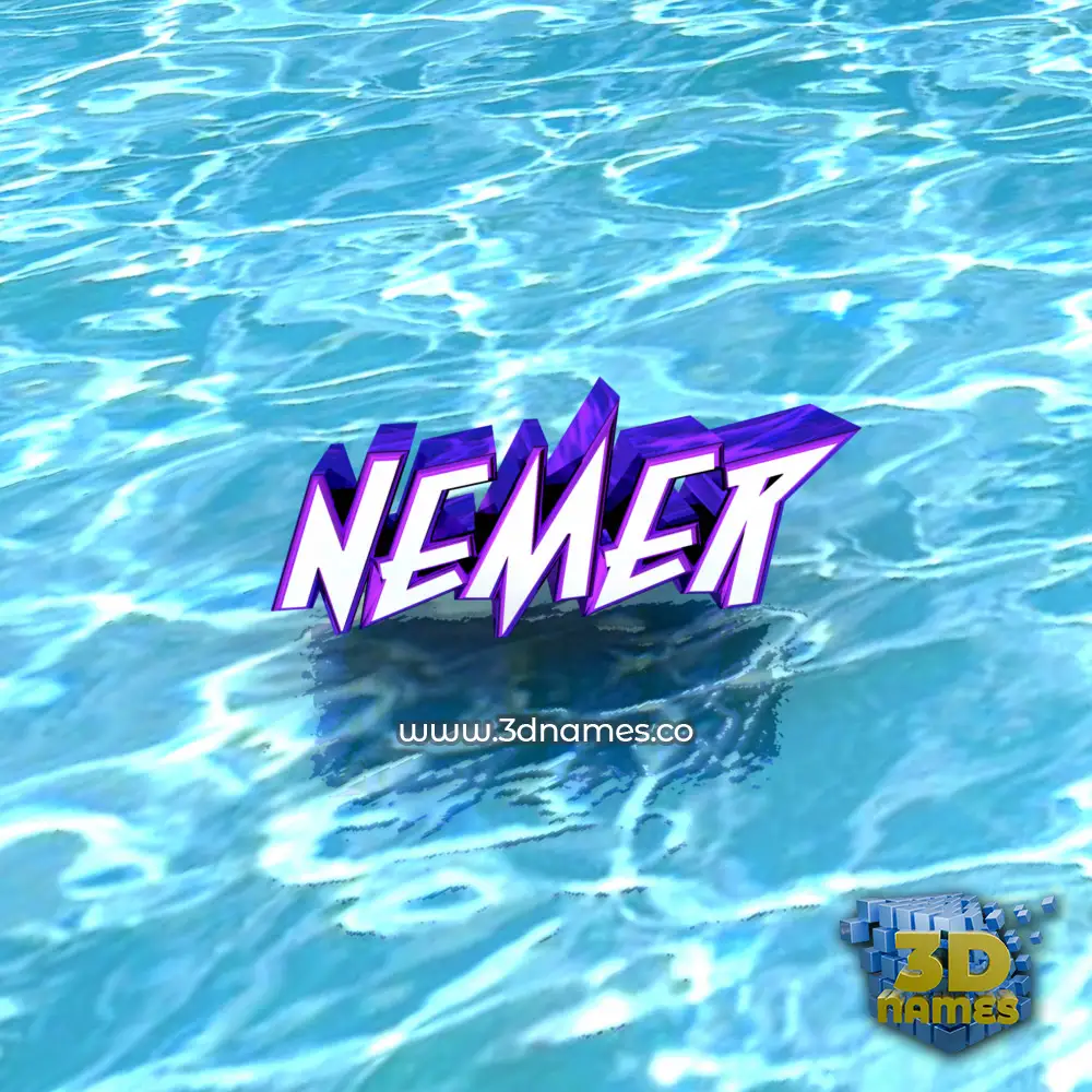 nemer in Water style - 3D name wallpaper