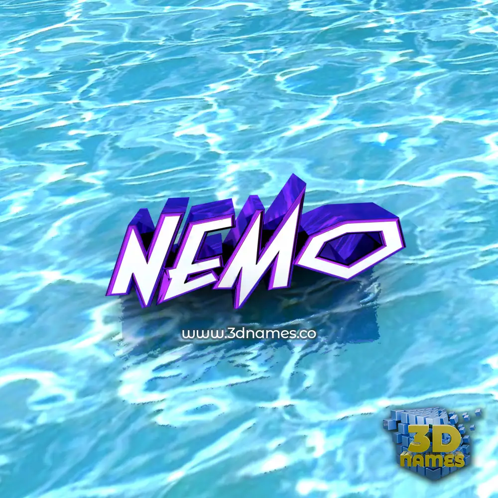 nemo in Water style - 3D name wallpaper