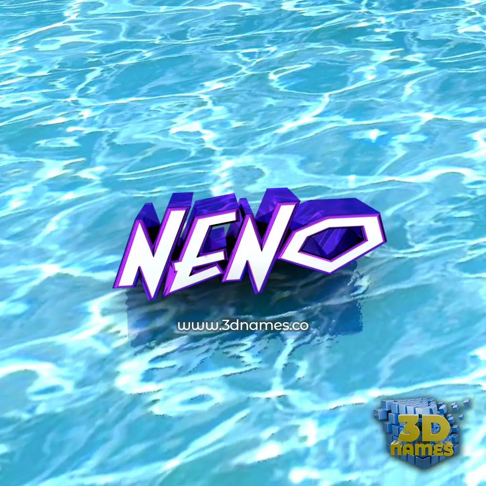 neno in Water style - 3D name wallpaper