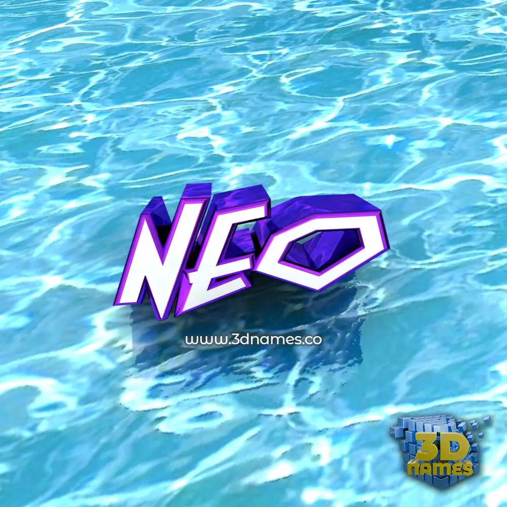 neo in Water style - 3D name wallpaper