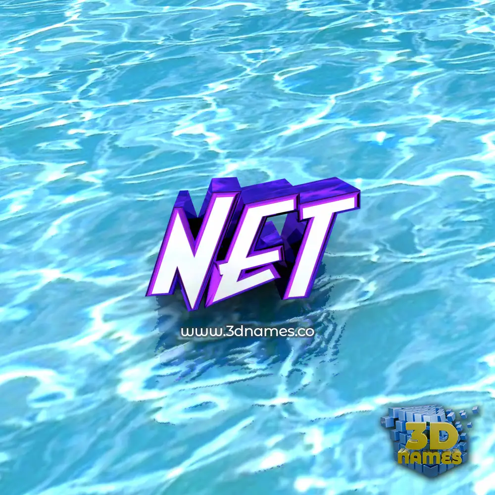 net in Water style - 3D name wallpaper