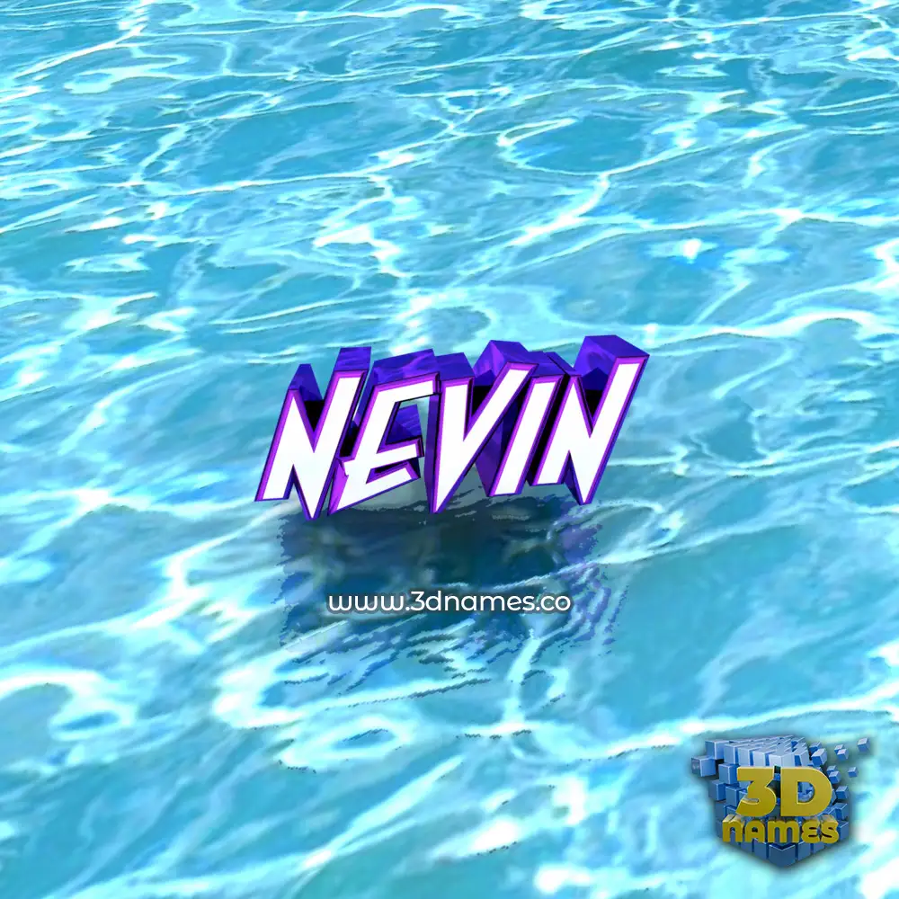 nevin in Water style - 3D name wallpaper