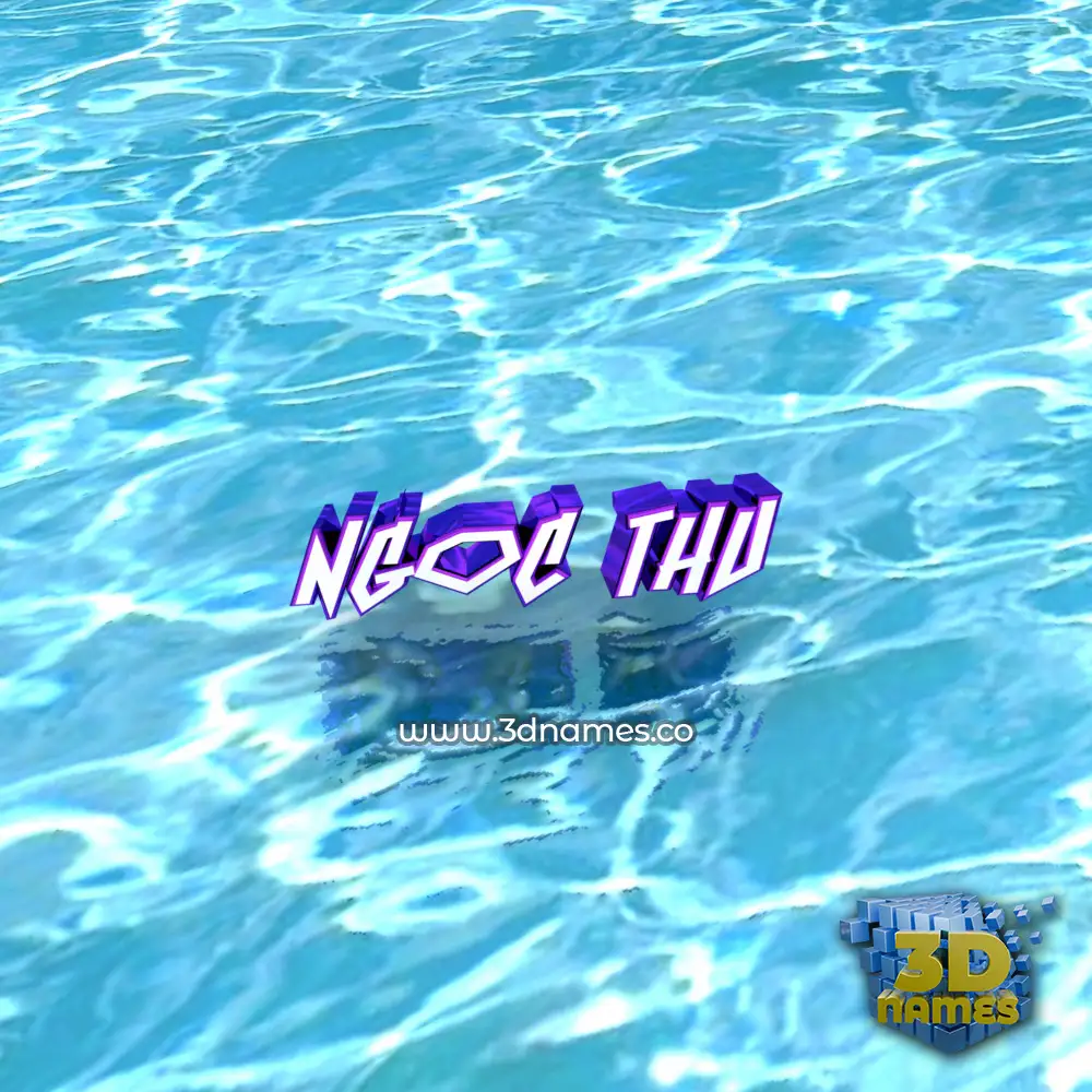 ngoc thu in Water style - 3D name wallpaper