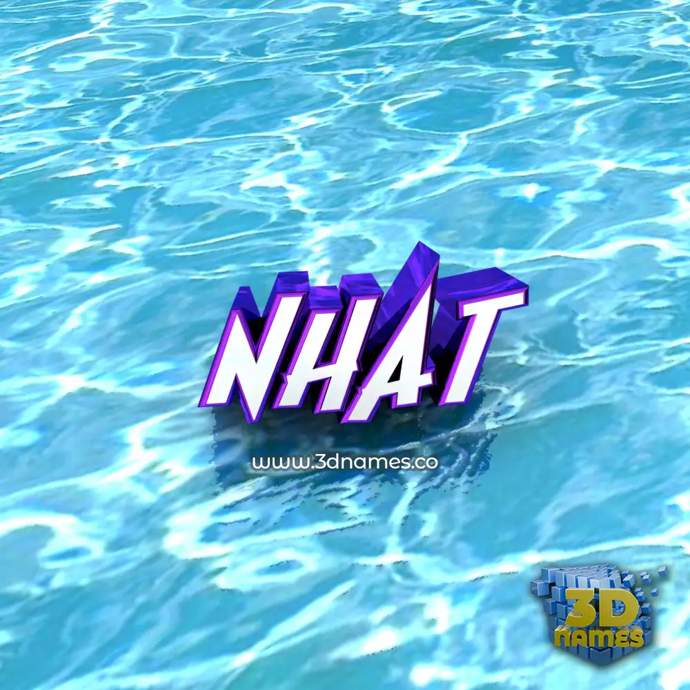 nhat in Water style - 3D name wallpaper