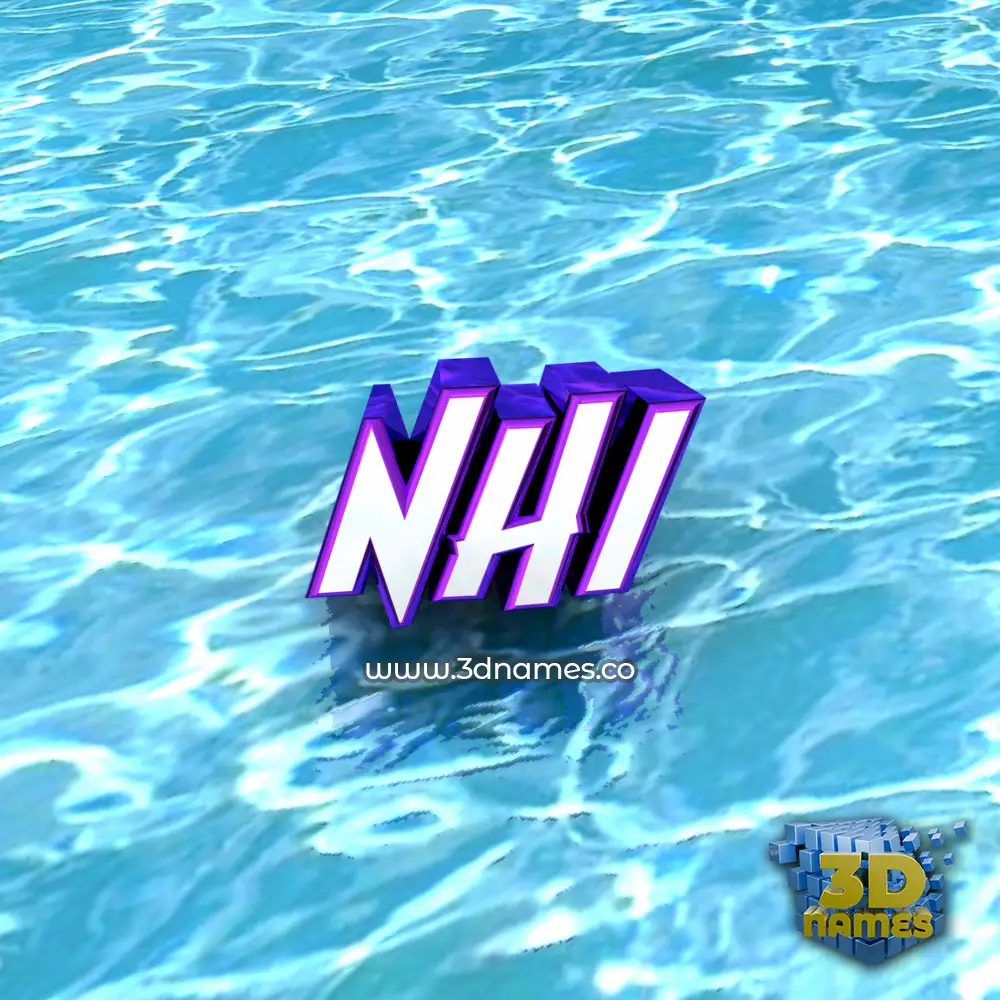 nhi in Water style - 3D name wallpaper