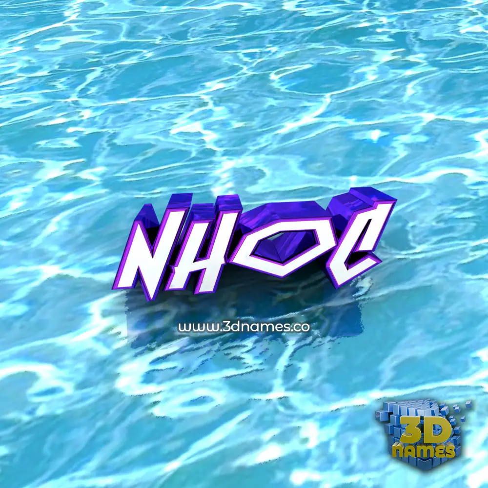 nhoc in Water style - 3D name wallpaper