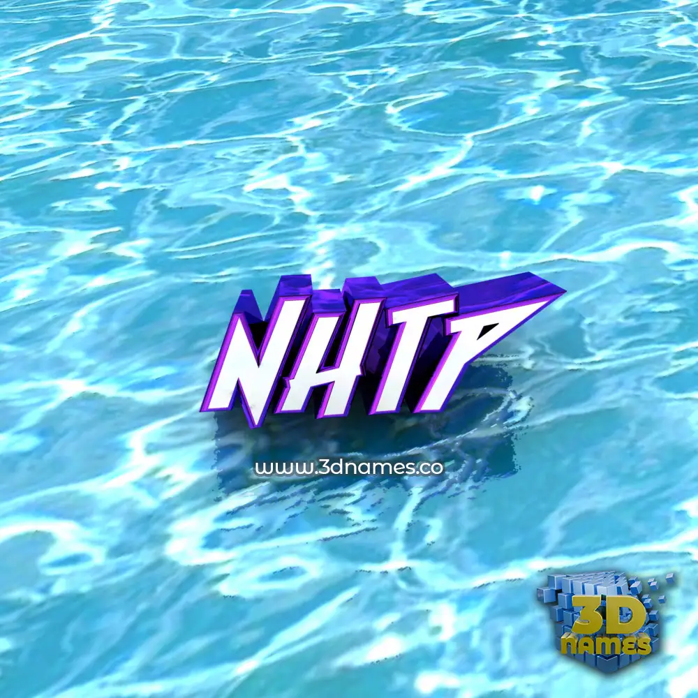 nhtp in Water style - 3D name wallpaper