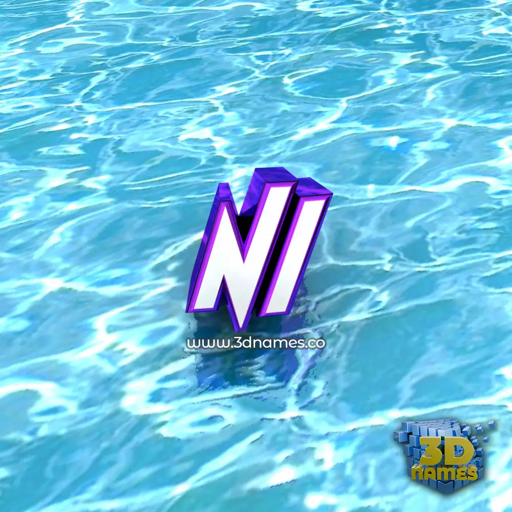 ni in Water style - 3D name wallpaper