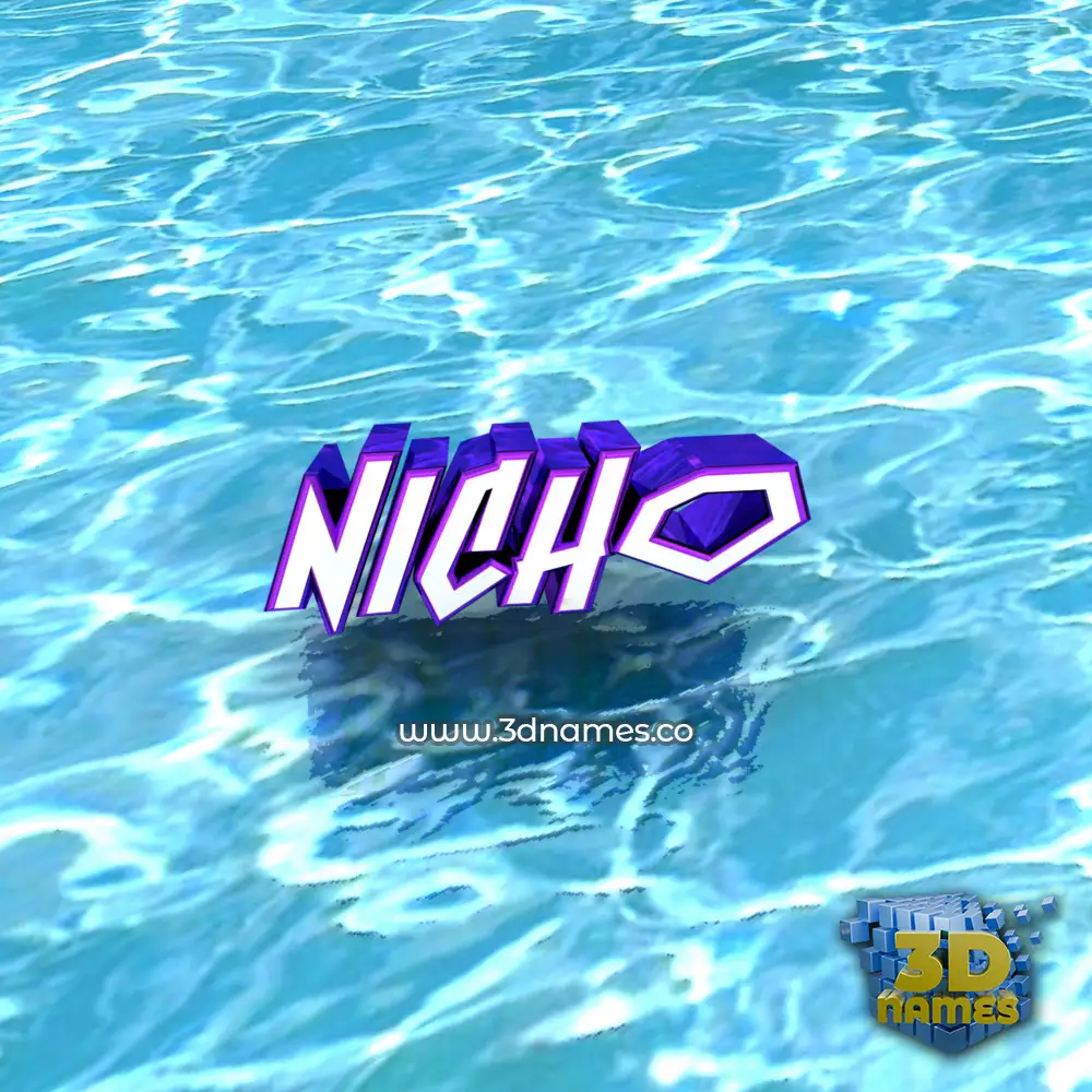nicho in Water style - 3D name wallpaper
