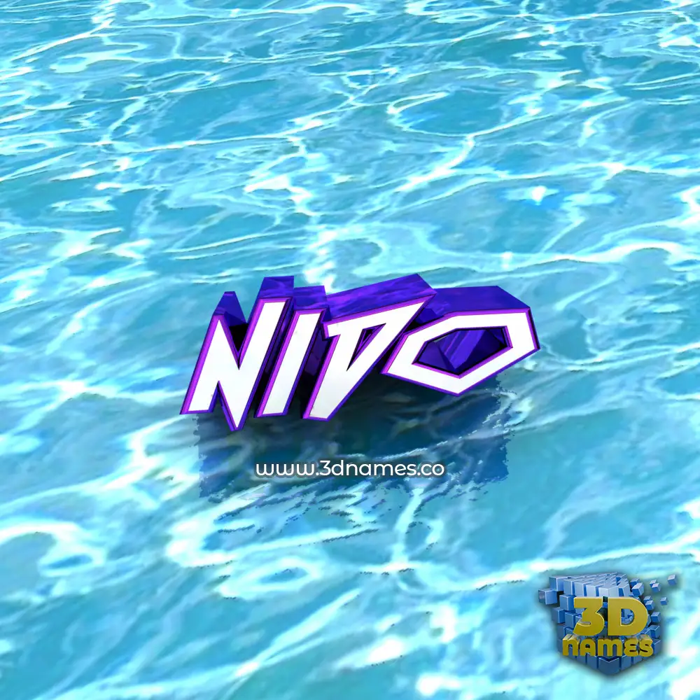 nido in Water style - 3D name wallpaper