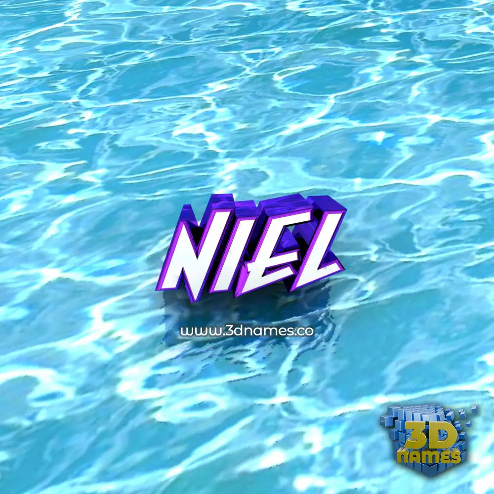 niel in Water style - 3D name wallpaper