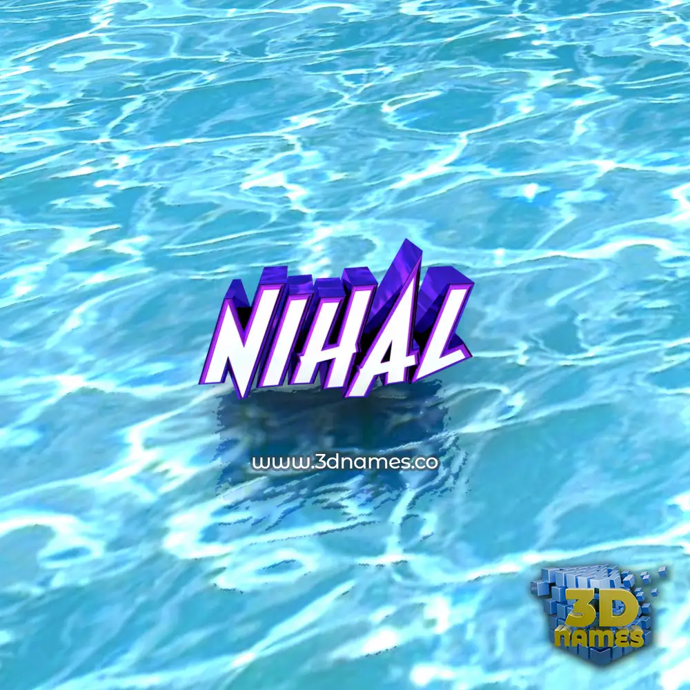 nihal in Water style - 3D name wallpaper