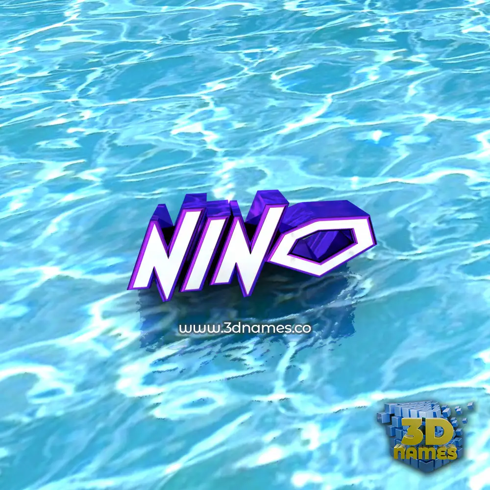 nino in Water style - 3D name wallpaper