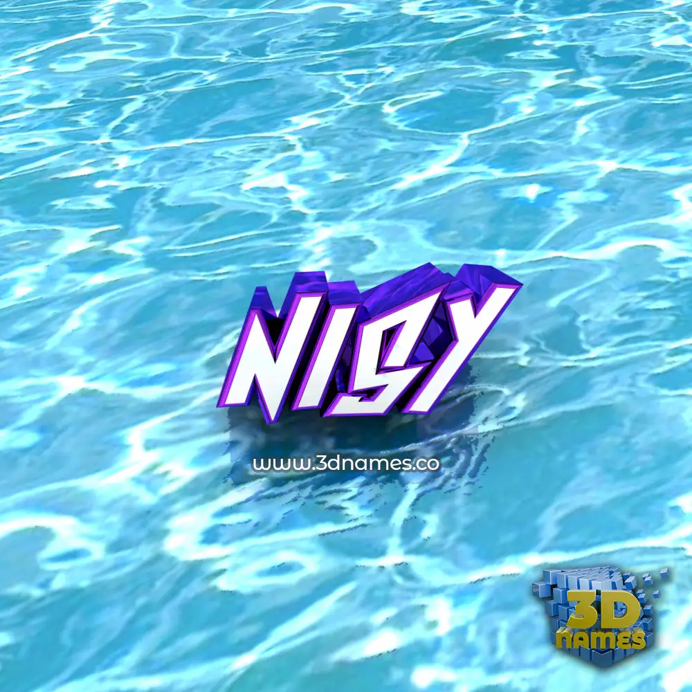 nisy in Water style - 3D name wallpaper