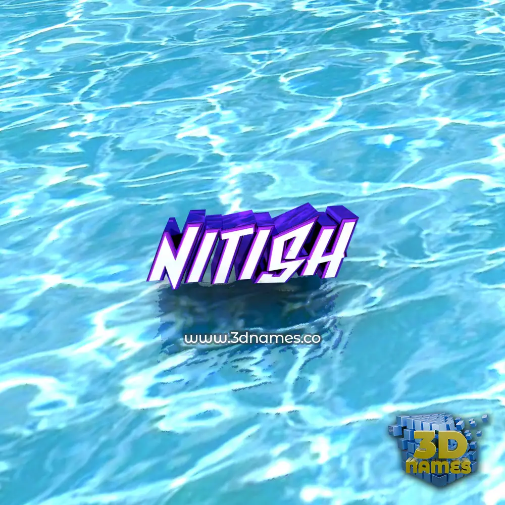 nitish in Water style - 3D name wallpaper