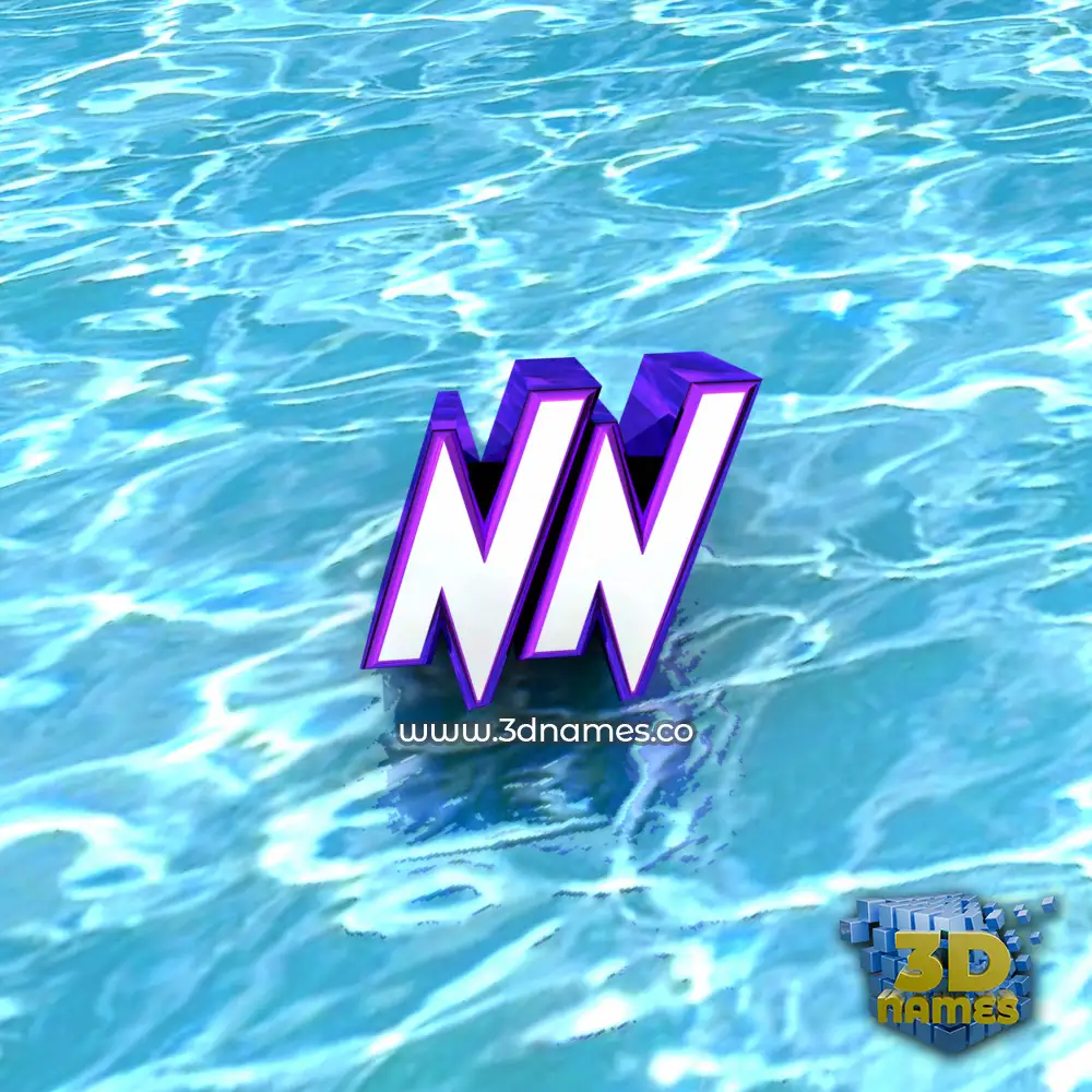 nn in Water style - 3D name wallpaper