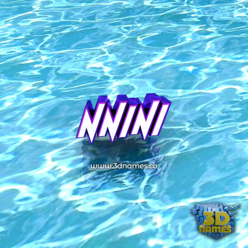nnini in Water style - 3D name wallpaper