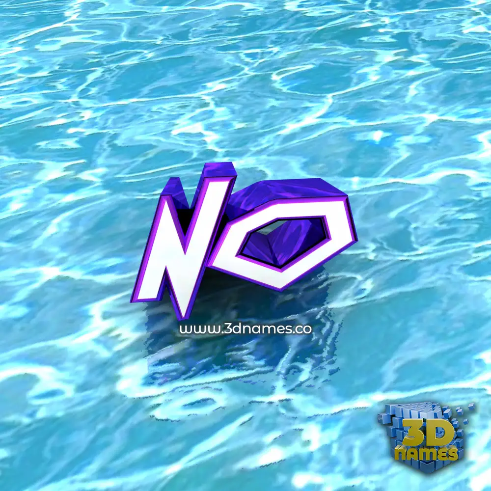 no in Water style - 3D name wallpaper