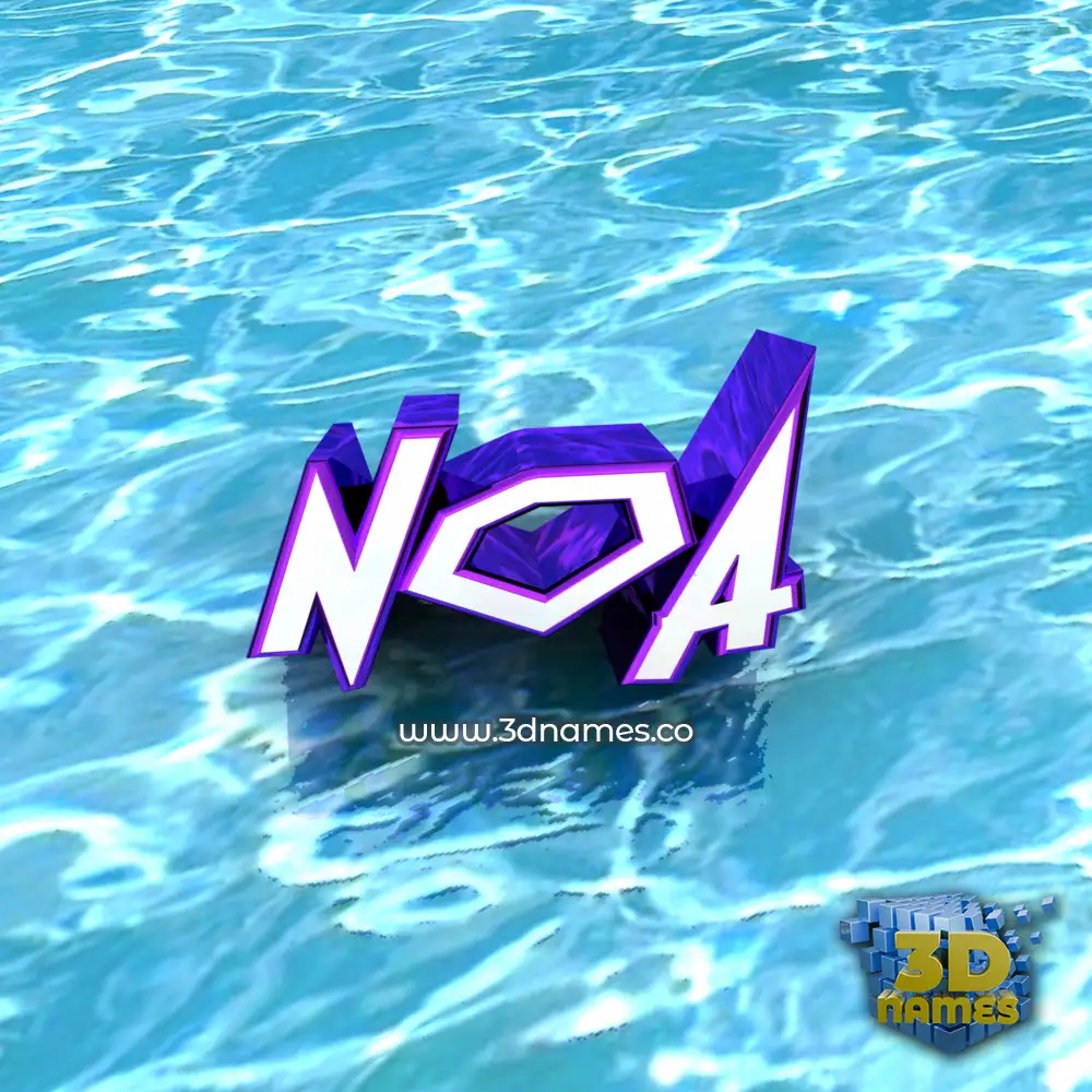 noa in Water style - 3D name wallpaper