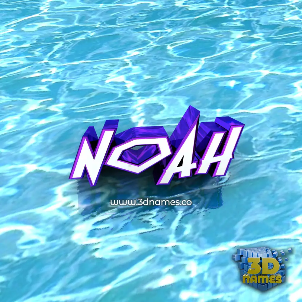 noah in Water style - 3D name wallpaper