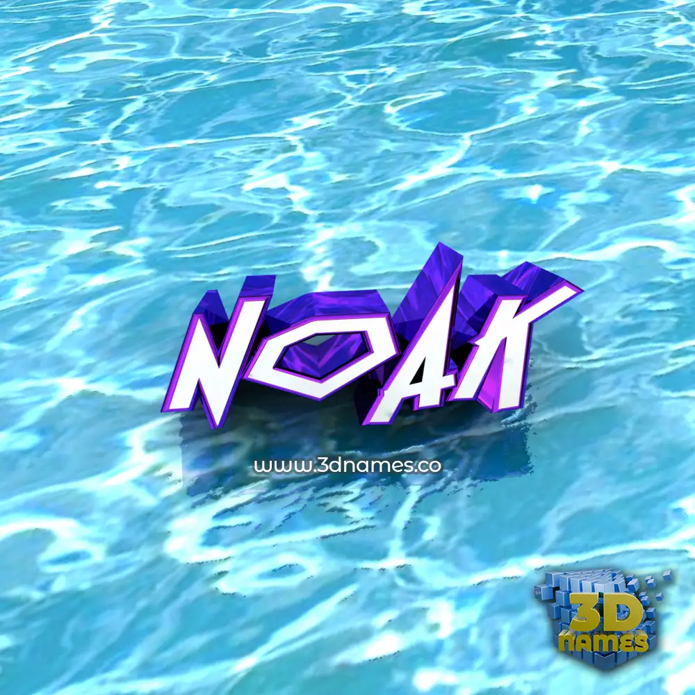 noak in Water style - 3D name wallpaper