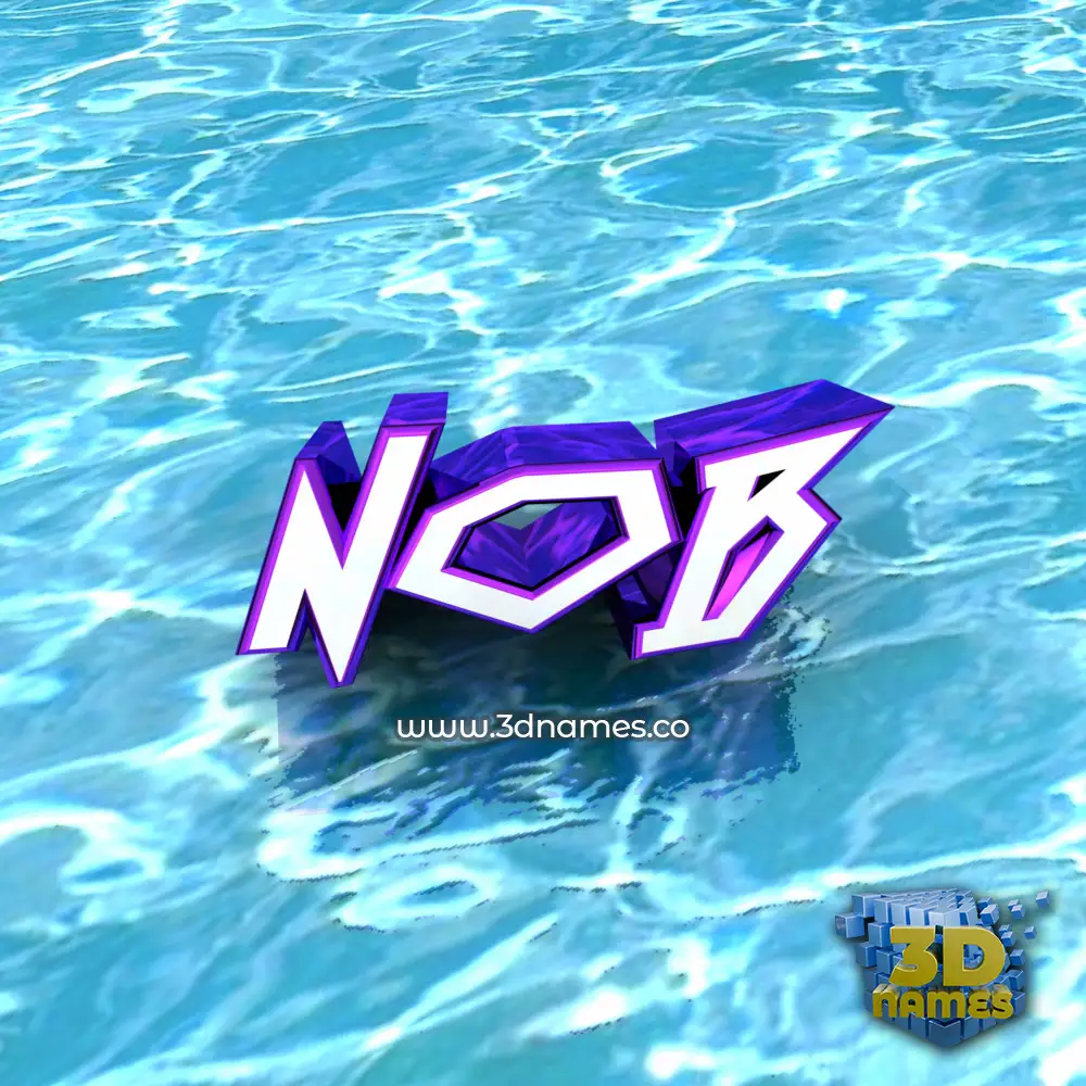 nob in Water style - 3D name wallpaper