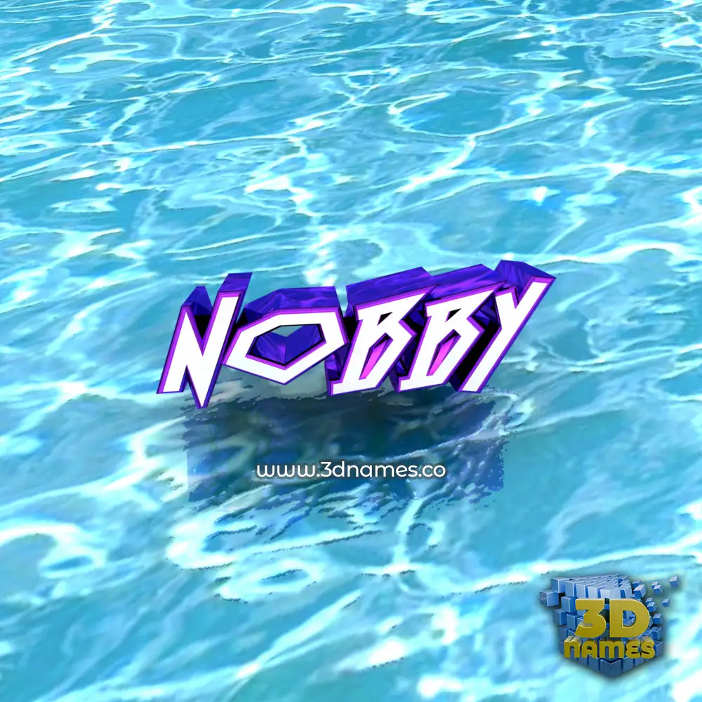 nobby in Water style - 3D name wallpaper