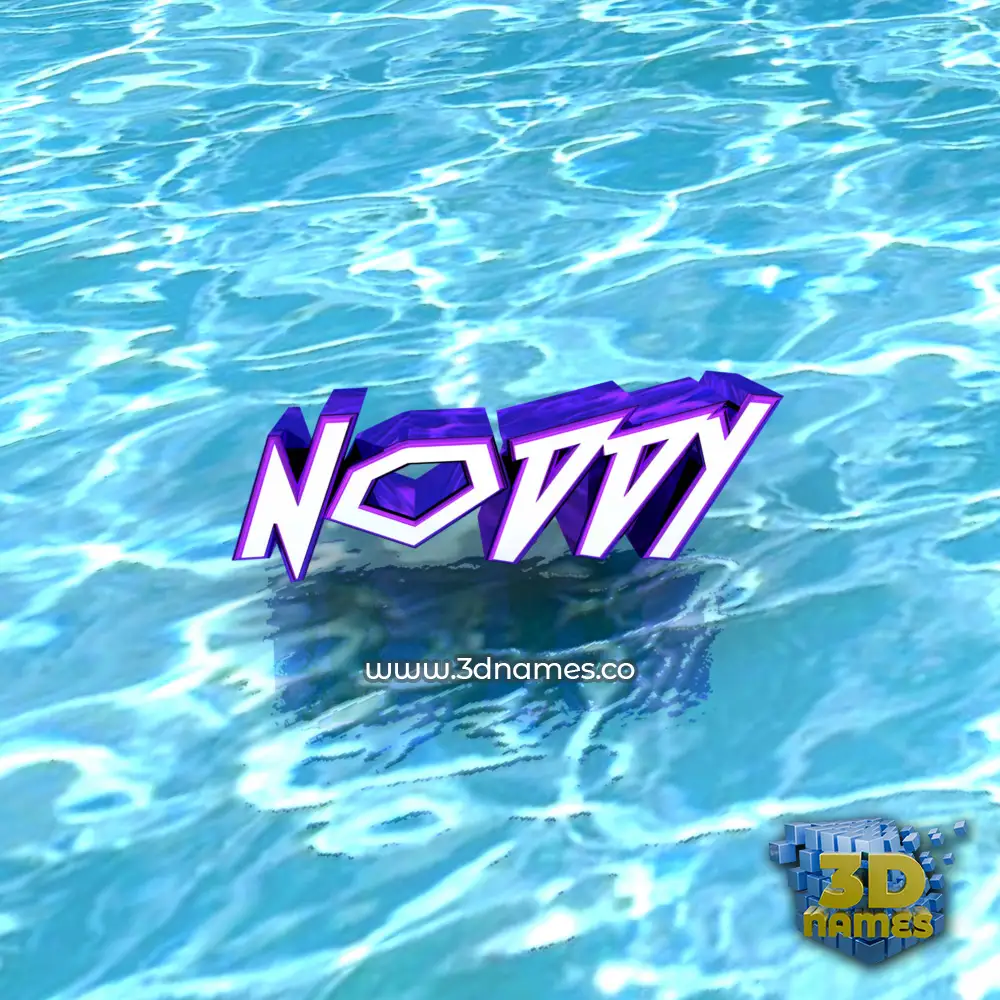 noddy in Water style - 3D name wallpaper