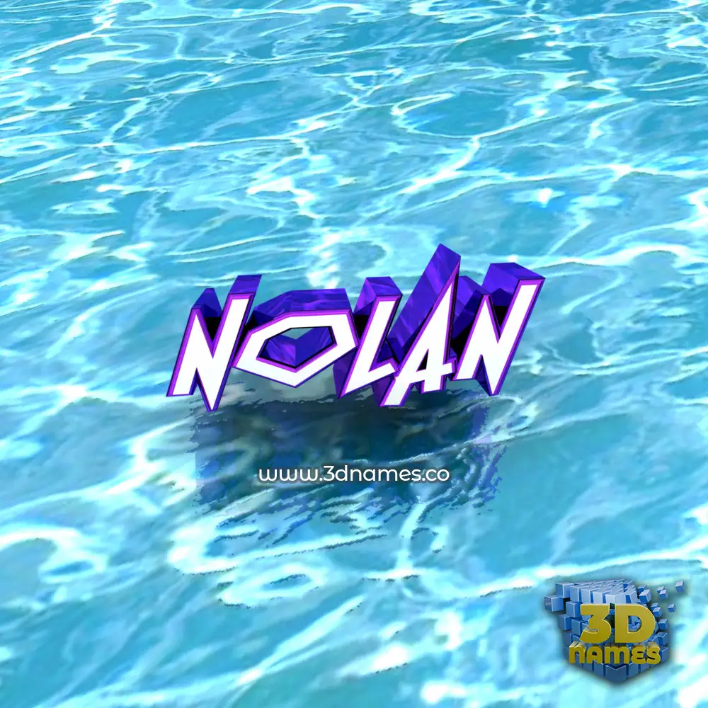 nolan in Water style - 3D name wallpaper
