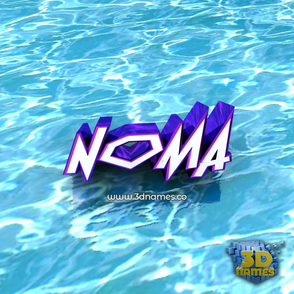 noma in Water style - 3D name wallpaper
