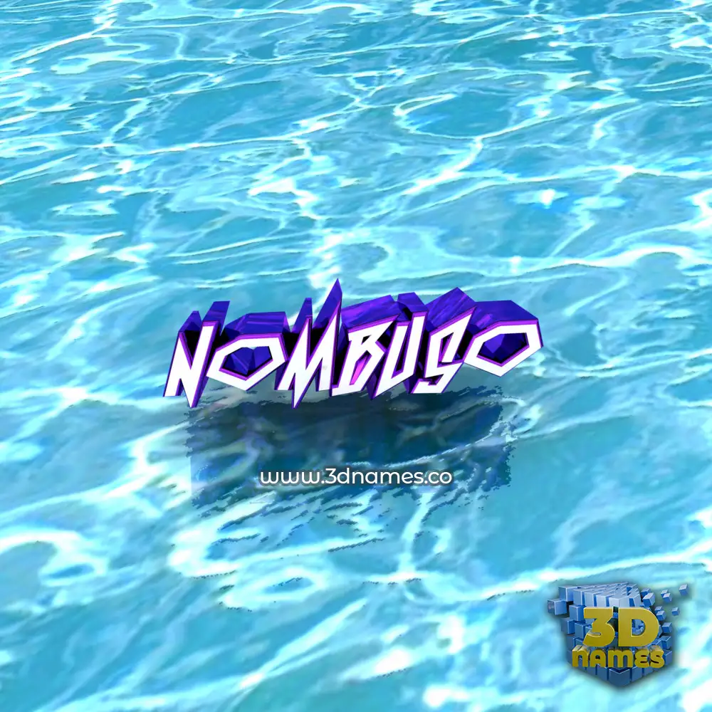 nombuso in Water style - 3D name wallpaper