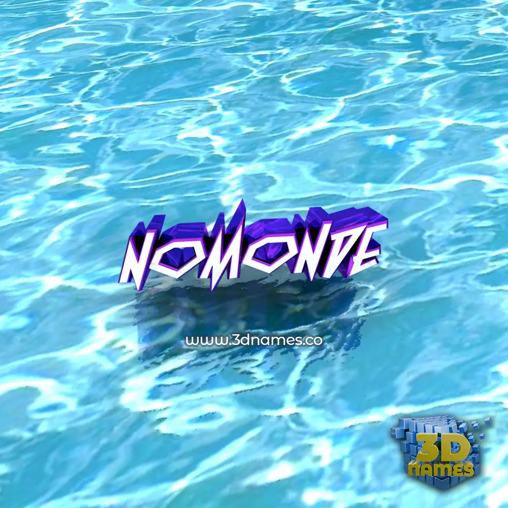 nomonde in Water style - 3D name wallpaper