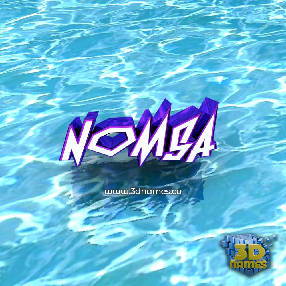 nomsa in Water style - 3D name wallpaper