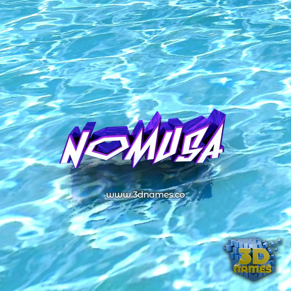 nomusa in Water style - 3D name wallpaper