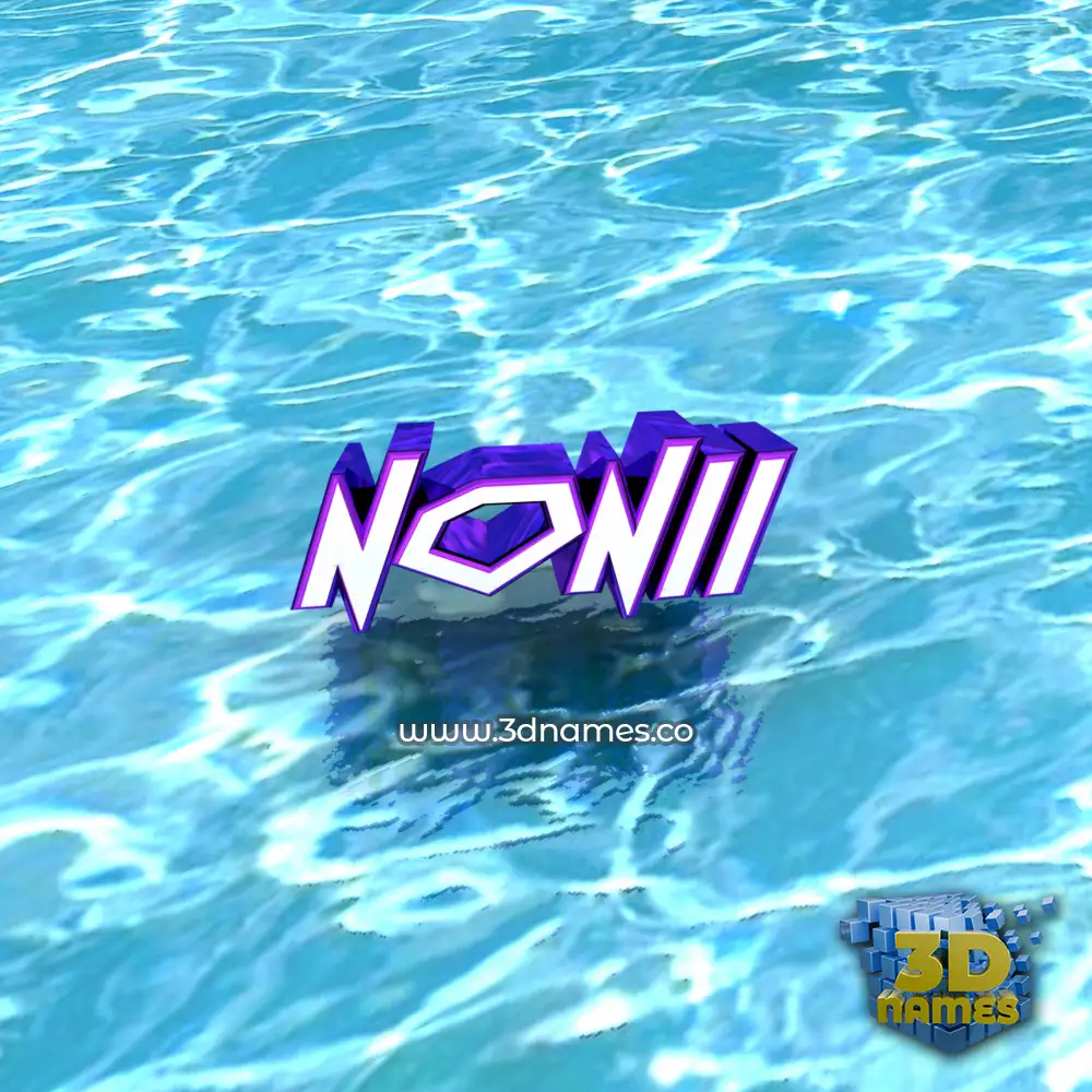 nonii in Water style - 3D name wallpaper