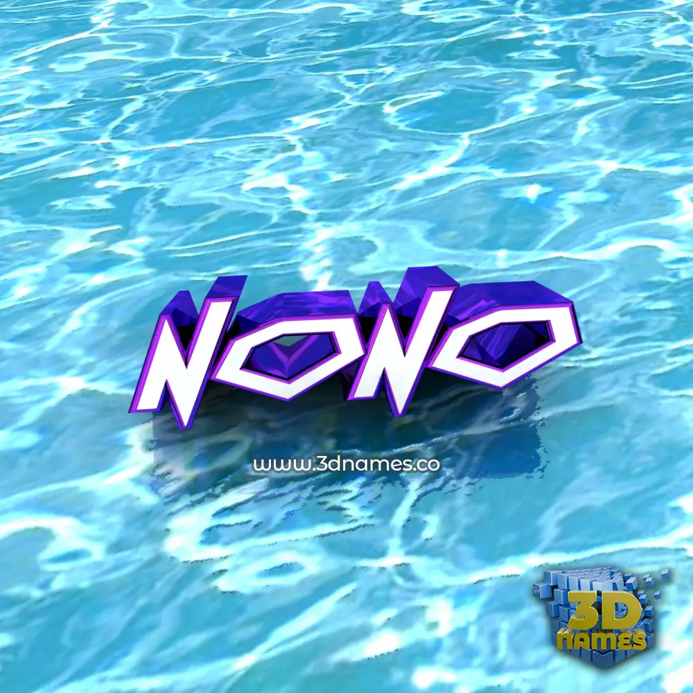 nono in Water style - 3D name wallpaper