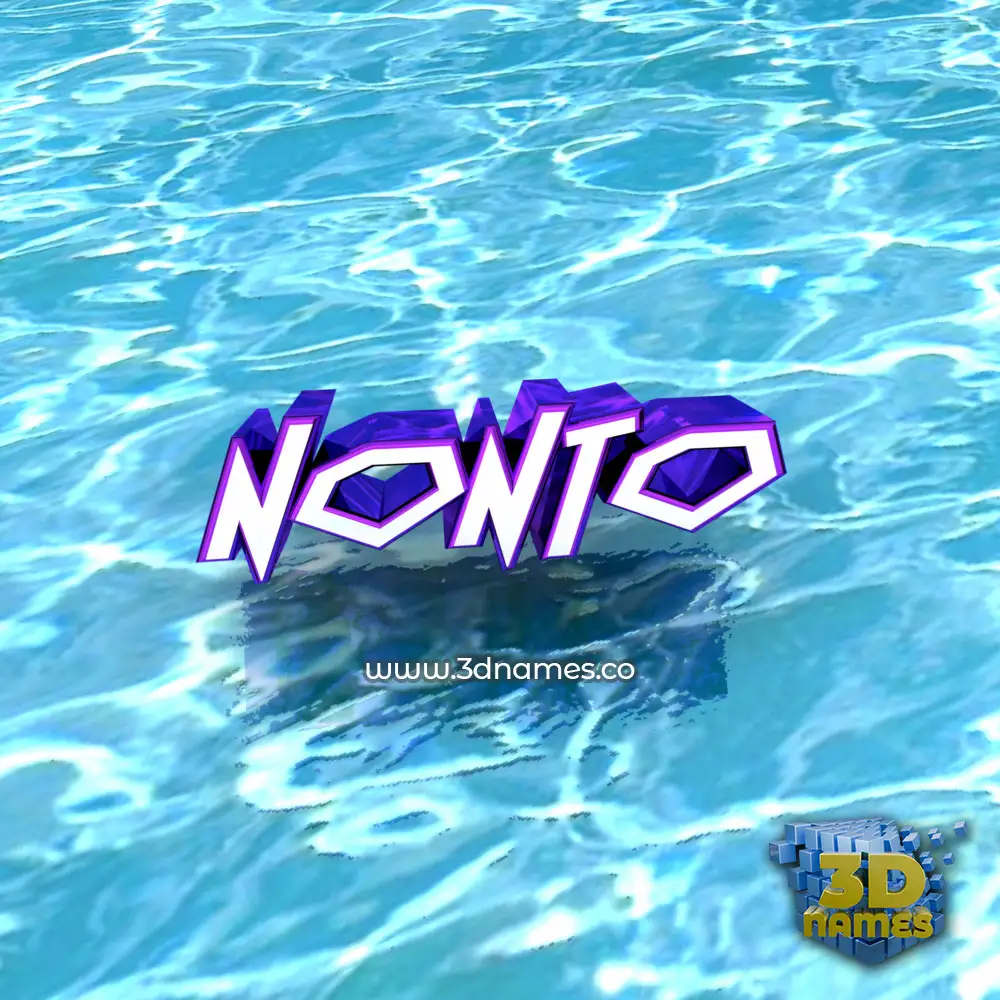 nonto in Water style - 3D name wallpaper