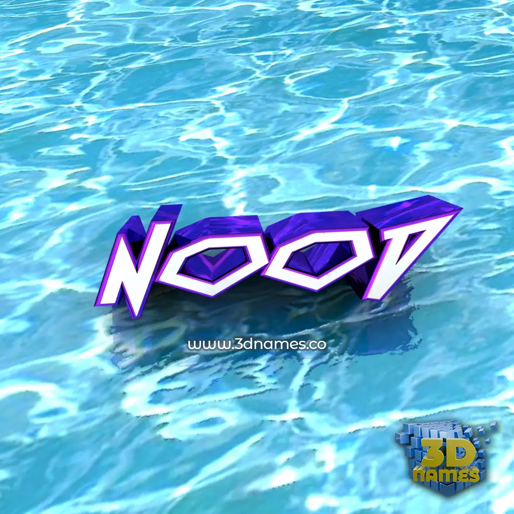 nood in Water style - 3D name wallpaper